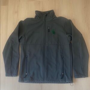 Columbia Gray Performance Jacket with Stand-Up Collar
